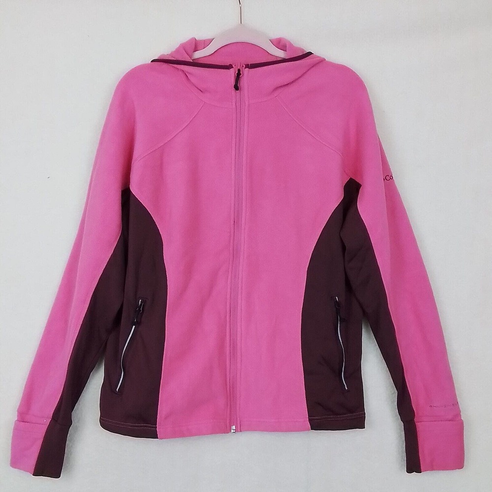 Columbia Full Zip Fleece Jacket Plus Size 1X in‎ Pink, Burgundy
